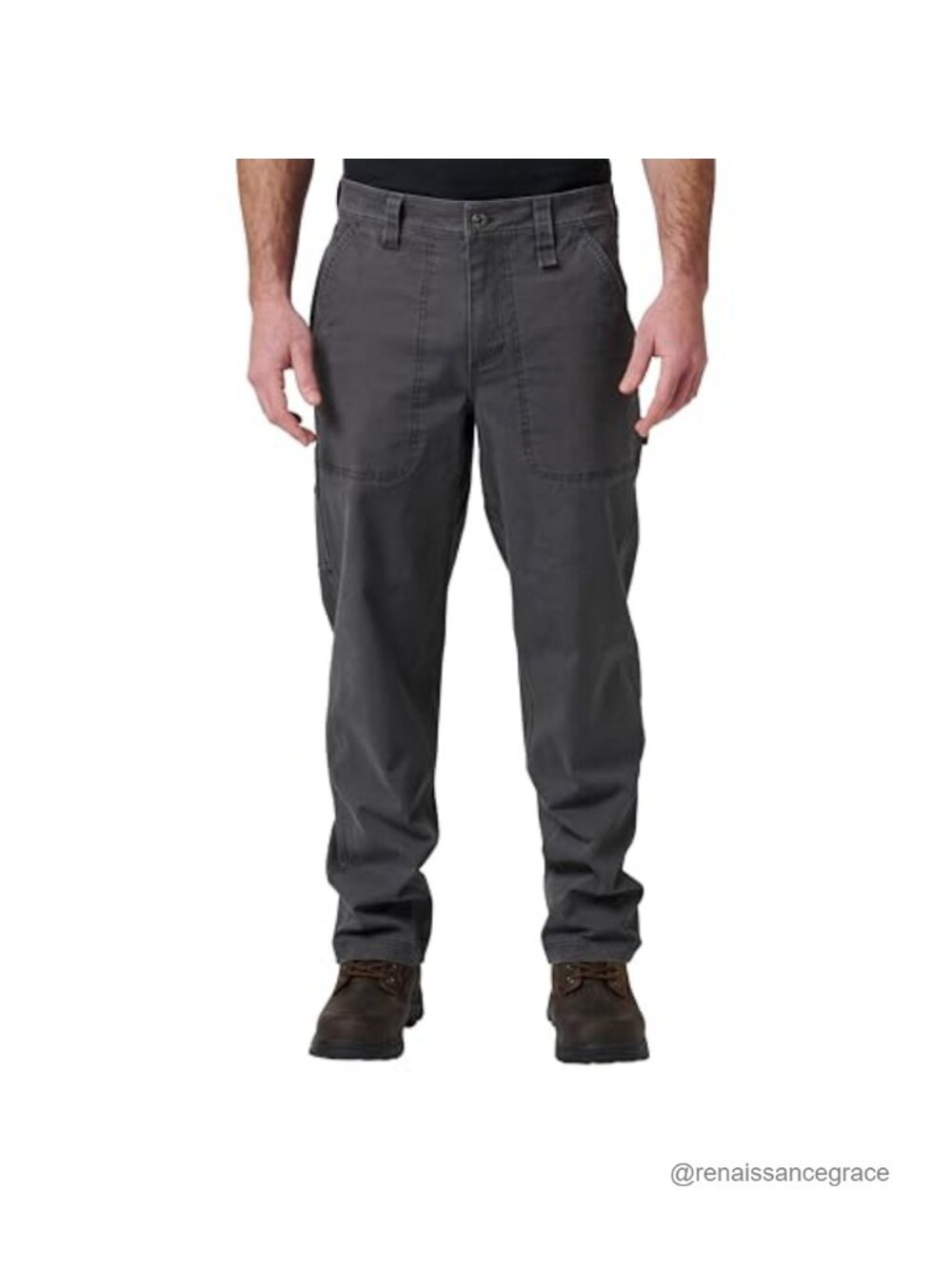 Men's Broken Canvas Painter Pants Straight Work Utility Hammer Loop